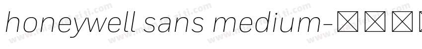honeywell sans medium字体转换